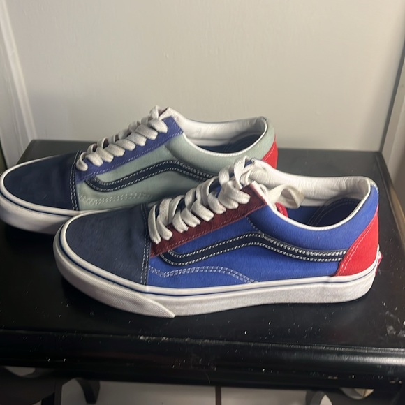 Vans Old Skool mix and match sneakers suede and canvas size 8 men’s women’s 9.5 - Picture 5 of 6